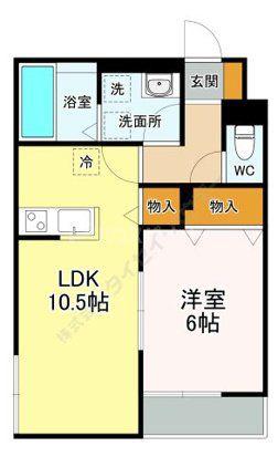 BELLE LEAD 幕張本郷(1LDK/1階)の間取り写真