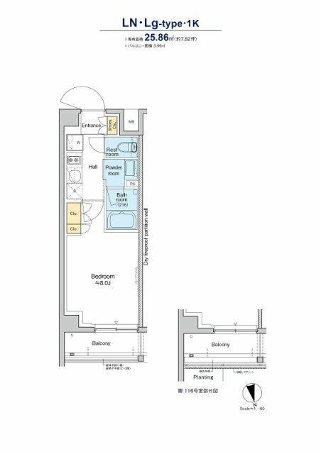 RESIDENCE KOENJI(1K/4階)の間取り写真