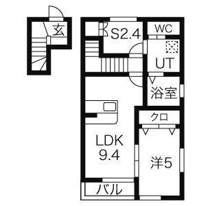 ルシオール(1SLDK/2階)の間取り写真