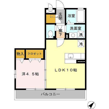 ソフィアジョウエイ(1LDK/3階)の間取り写真