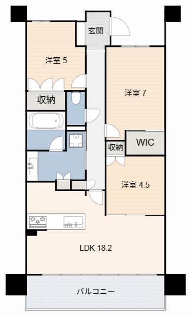 アルバックス知立駅前(3LDK/2階)の間取り写真