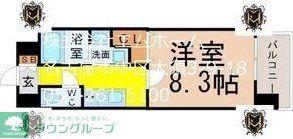 NORITAKE RISE(1K/8階)の間取り写真