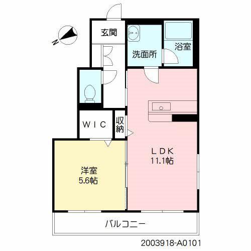 シャーメゾン ソマジョカーレ(1LDK/1階)の間取り写真