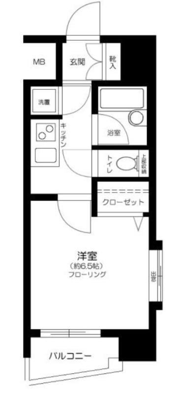 パレステュディオ芝浦TOKYOBAY(1K/2階)の間取り写真