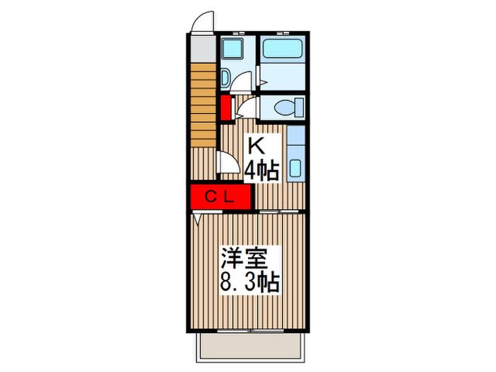 グランドクレスト(1K/2階)の間取り写真