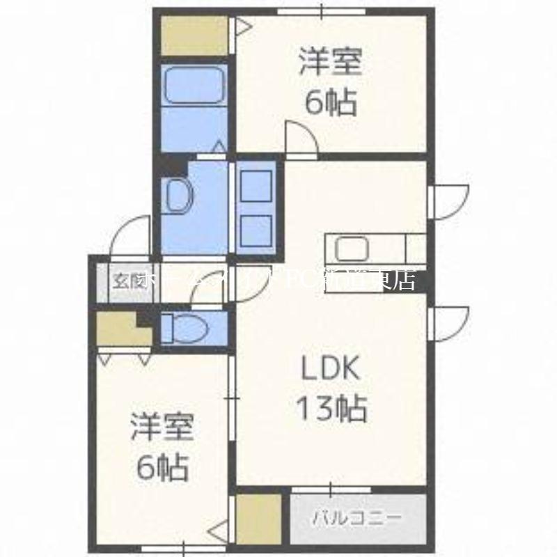 アメージングエステートI(2LDK/2階)の間取り写真