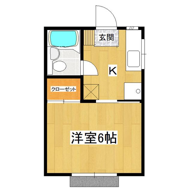 プリマベーラ(1K/2階)の間取り写真