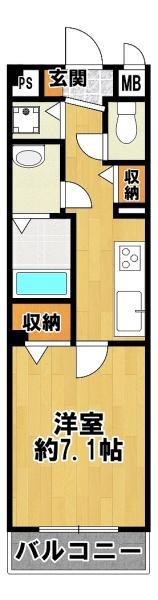 ARKPLACE(1K/1階)の間取り写真