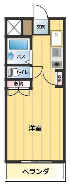 ロワールハイム(ワンルーム/3階)の間取り写真
