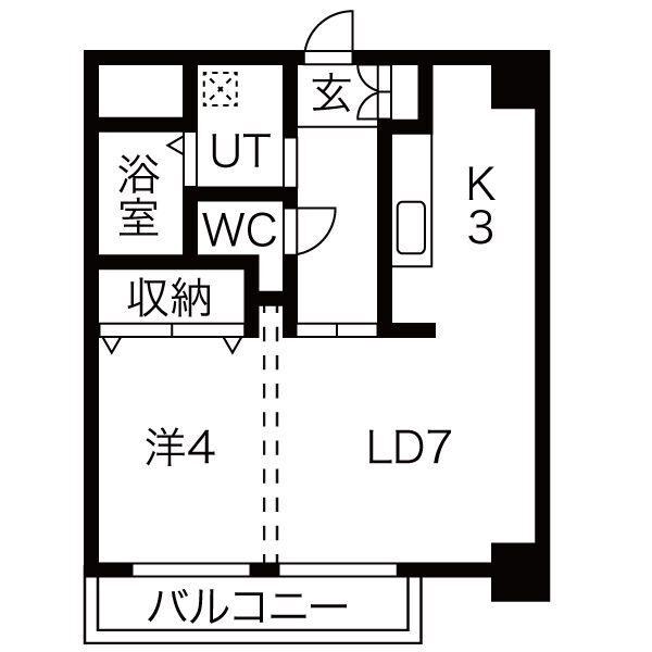 アデランテ(1LDK/2階)の間取り写真