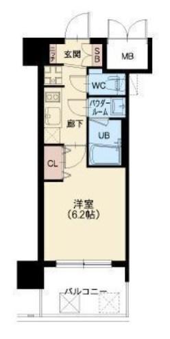 プレサンス神崎川ファインブレス(1K/8階)の間取り写真