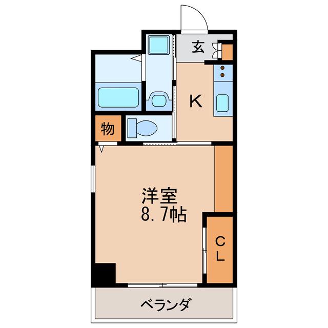 KAYA AOI(1K/4階)の間取り写真