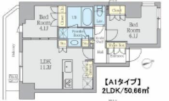 クレストコート上野(2LDK/5階)の間取り写真