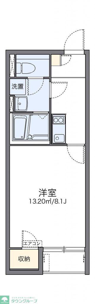 レオネクストベラ ルーチェ(1K/1階)の間取り写真