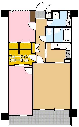 クリオ横浜関内壱番館(2LDK/8階)の間取り写真