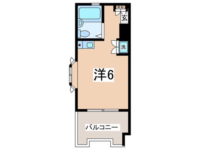 ジュネパレス相模原第16(ワンルーム/4階)の間取り写真