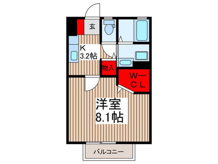 ステップステージ(1K/1階)の間取り写真