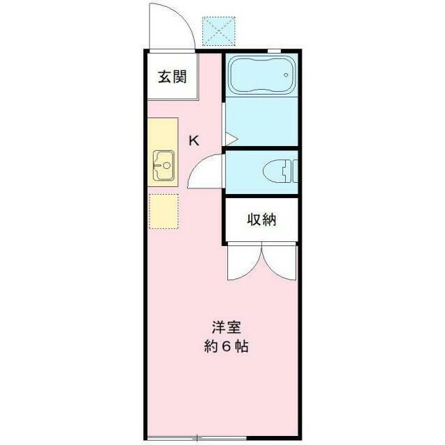 ロッシュ(1K/1階)の間取り写真