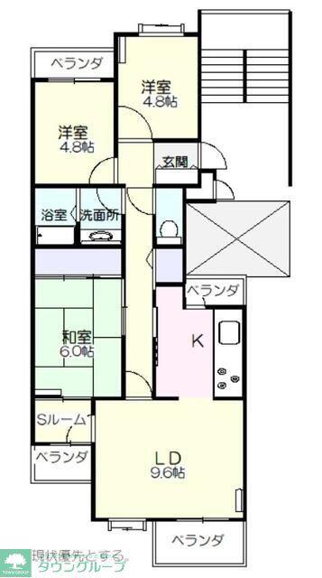 セントラルコーポ船橋8番館(3SLDK/1階)の間取り写真