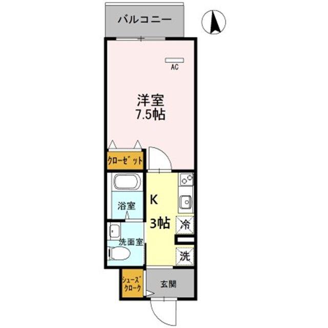 プランドール梅田(1K/7階)の間取り写真