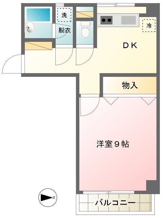 ヴィアセッテ三井(1DK/5階)の間取り写真