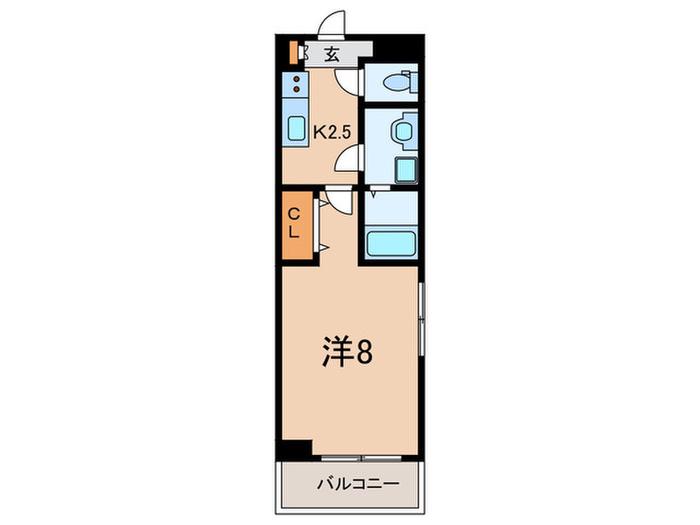 ハイツ ユベーレン(1K/2階)の間取り写真