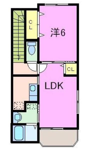 サンフェリシアン綾部駅前(1LDK/3階)の間取り写真