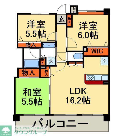 INSURANCE BLDG.VIII(3LDK/1階)の間取り写真