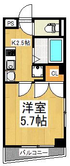 グランコート田端(1K/2階)の間取り写真