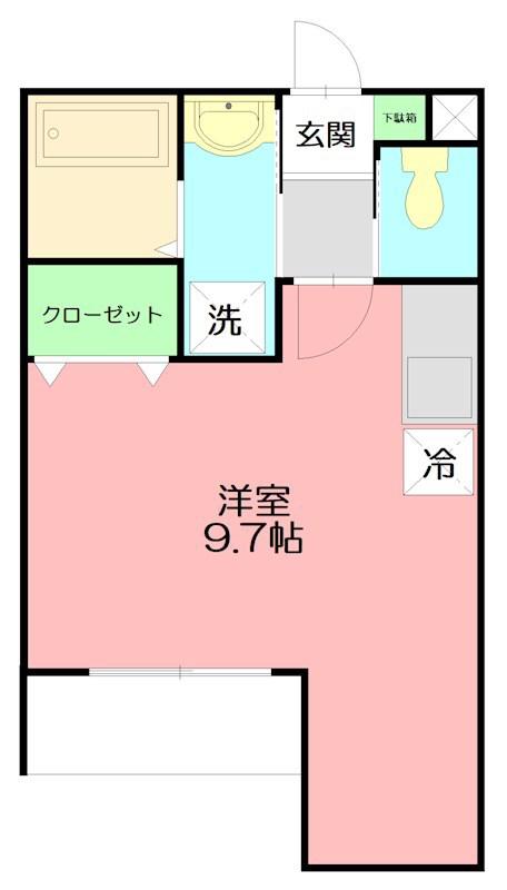 ブラウンナッツ(1K/1階)の間取り写真