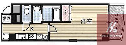 ルミエール瓦屋町(1K/11階)の間取り写真