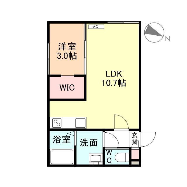 NOSELIGHT HOUSE(1LDK/1階)の間取り写真