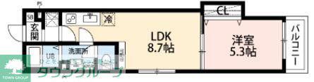SOLEIL OCT(1LDK/3階)の間取り写真