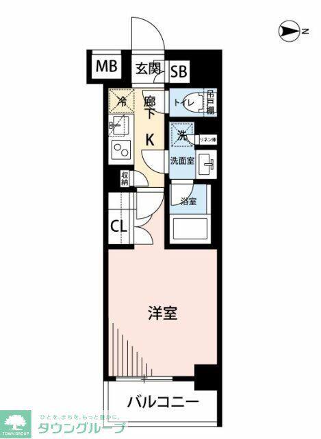 マイナビSTAY川崎殿町イースト(1K/4階)の間取り写真
