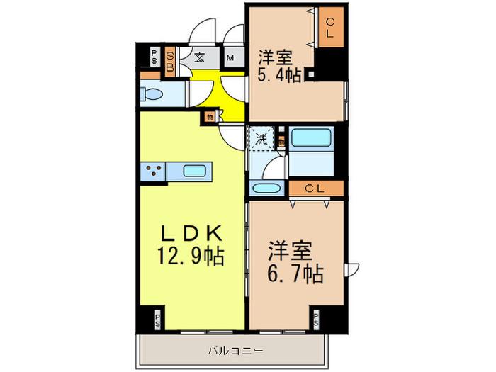 デルックス田端(2LDK/5階)の間取り写真