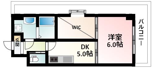 プレジール(1DK/3階)の間取り写真