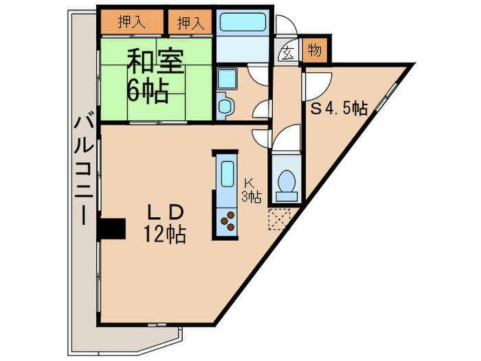 ジョイプラザ平井(1SLDK/2階)の間取り写真