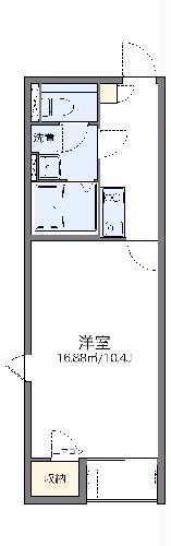 レオネクスト樹(1K/1階)の間取り写真