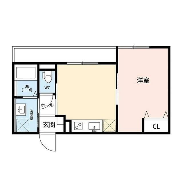 アムール 菊名(1DK/1階)の間取り写真