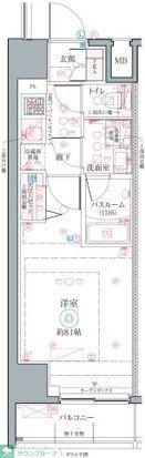 CREVISTAお花茶屋(1K/11階)の間取り写真