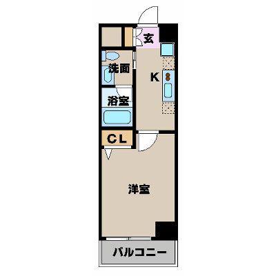 L-FLAT大宮アヴィニティ-(1K/2階)の間取り写真