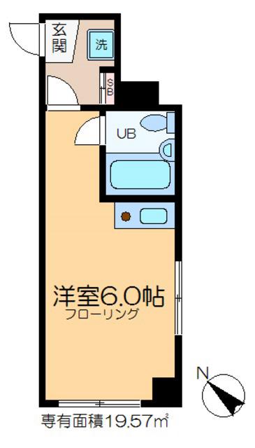リバーサイド永代(ワンルーム/3階)の間取り写真