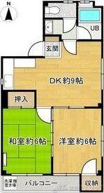 サンワライフマンション(2DK/2階)の間取り写真