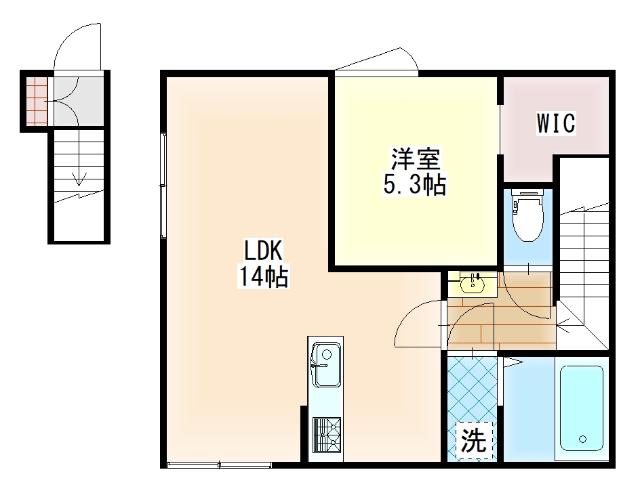 FELICHE(1LDK/2階)の間取り写真