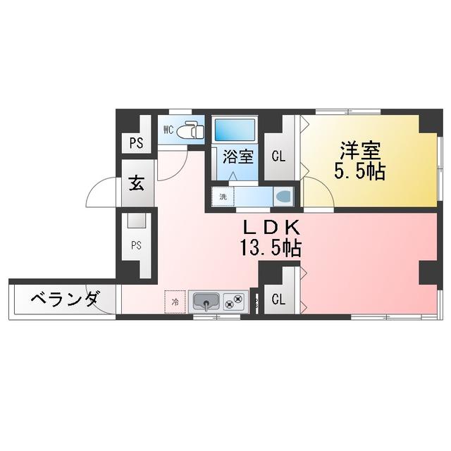 アートビル(1LDK/3階)の間取り写真