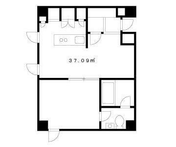 CUNONE(1LDK/1階)の間取り写真