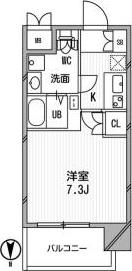 アスリート江坂II番館(1K/5階)の間取り写真