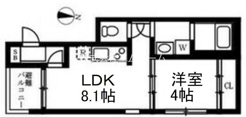 チェリーブロッサム新瑞橋(1LDK/3階)の間取り写真