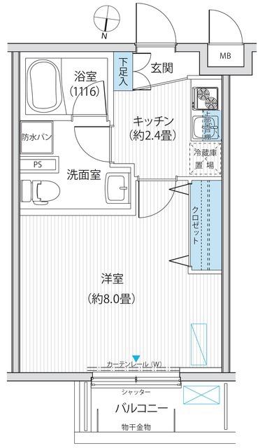 ブレス新中野(1K/1階)の間取り写真