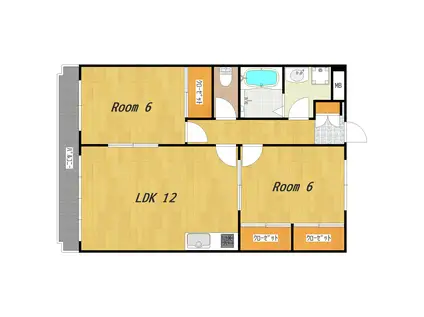 マリッチ赤池(2LDK/1階)の間取り写真